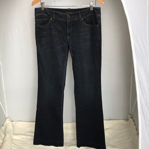 Elie Tahari Dark wash denim flares
